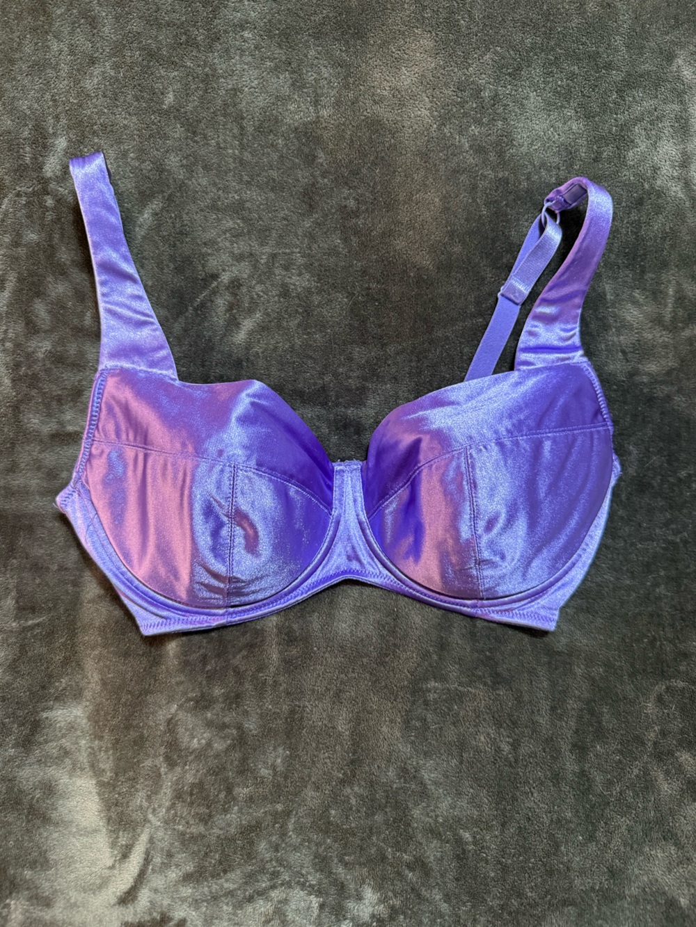 Purple Satin Underwire Bra - Fredericks